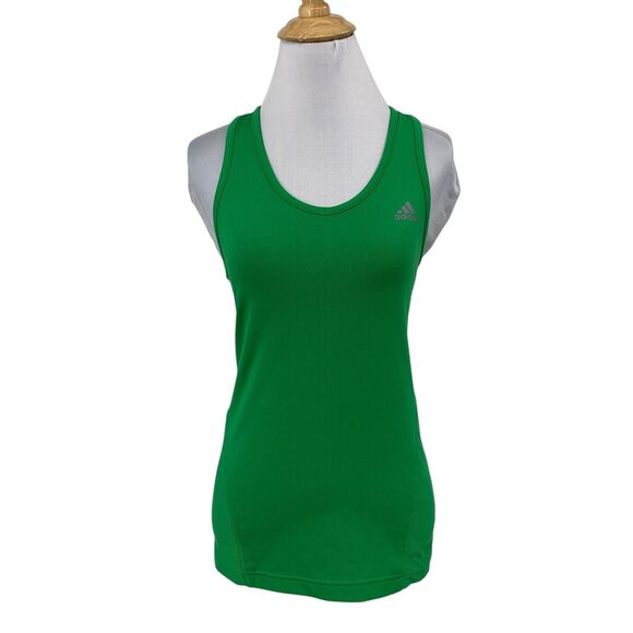 Adidas Tank Top Womens Small Grasshopper Cutout Back Built In Bra Sports Running - Picture 1 of 12